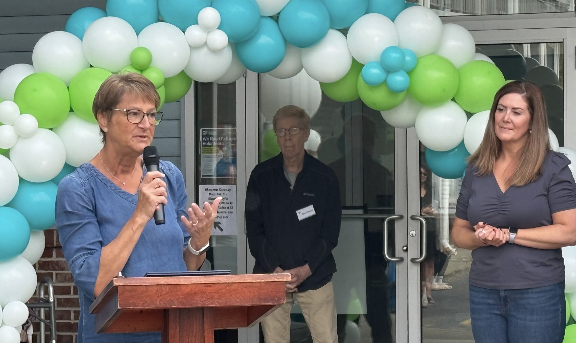Speaking at community event